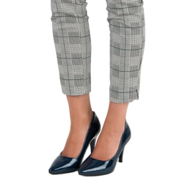 Navy lakatut vinceza-korkokengät sininen 1