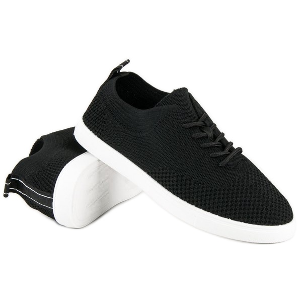 Super Me Kankaalla sidotut lenkkarit musta 1 Super Me Kankaalla sidotut lenkkarit musta 1