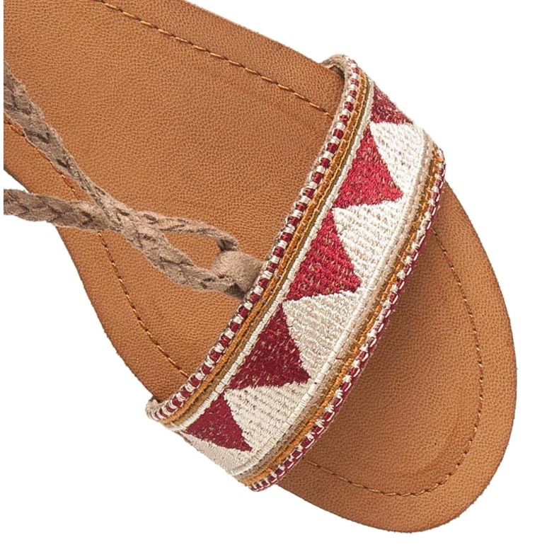 Vices Naisten litteät sandaalit ruskea 2