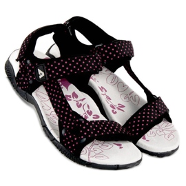 American Club Amerikkalaiset velcro-tekstiilisandaalit musta 2