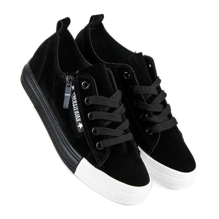 Seastar Mustat mokkanahkaiset tennarit 1