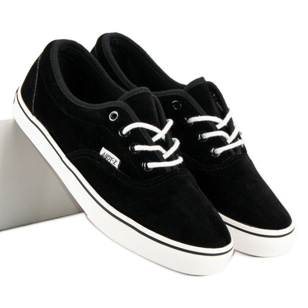 Andy Z Mustat mokkanahkaiset tennarit 1