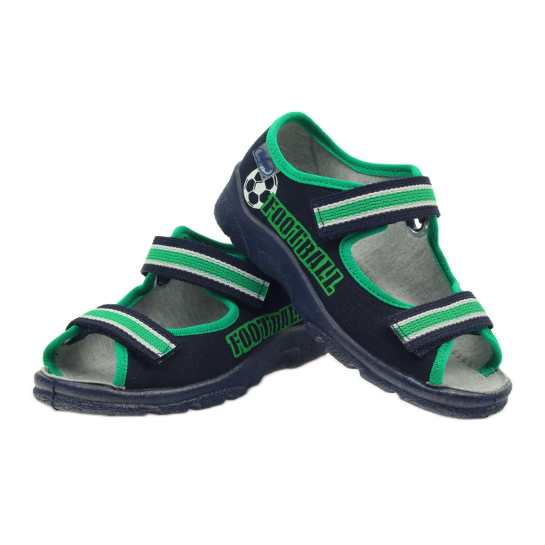 Poikien sandaalit Befado 969x078 laivastonsininen vihreä 3