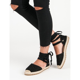 Sweet Shoes Solmitut espadrillit musta 2