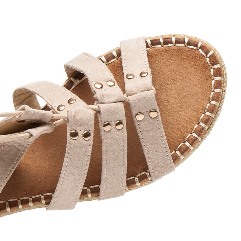 Vices Litteät roomalaiset saappaat sidoksilla ruskea 1