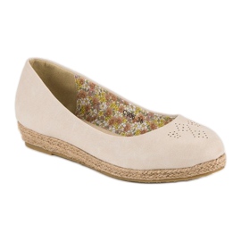 Beiget espadrillit ballerinat 1