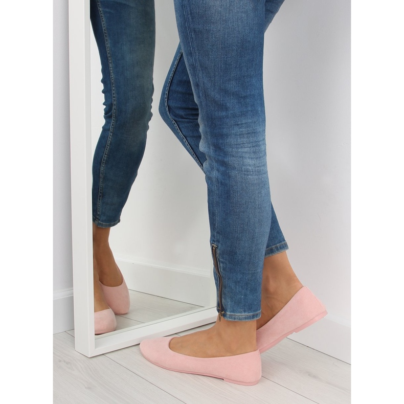 Naisten pehmeät pinkit ballerinat JX51 Pink vaaleanpunainen 2