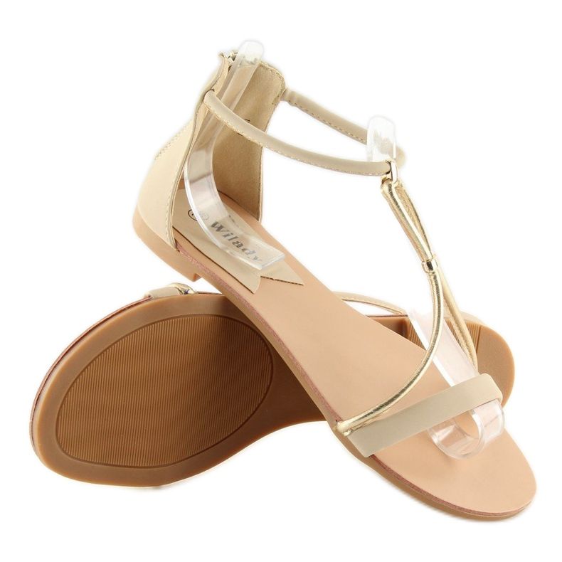 Naisten beige-sandaalit 117-6 beige 2