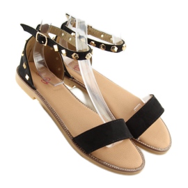 Mustat sandaalit nappeilla 117-11 mustat 2