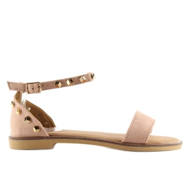 Sandaalit vaaleanpunaisilla napeilla 117-11 pinkki vaaleanpunainen 1