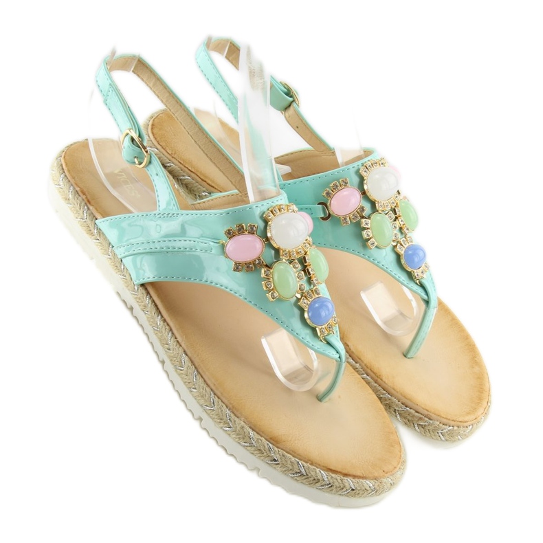 Sandaalit minttukivillä 3072 minttu sininen 2