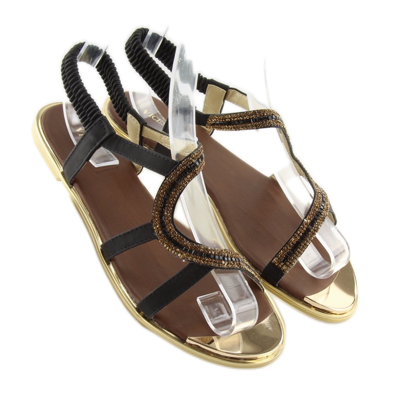 Epäsymmetriset mustat sandaalit 4157 Musta 2