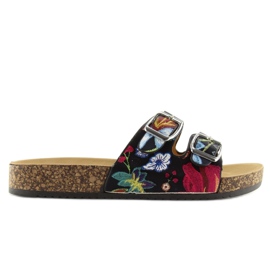 Mustat korkkipohjaiset tossut 6231 2