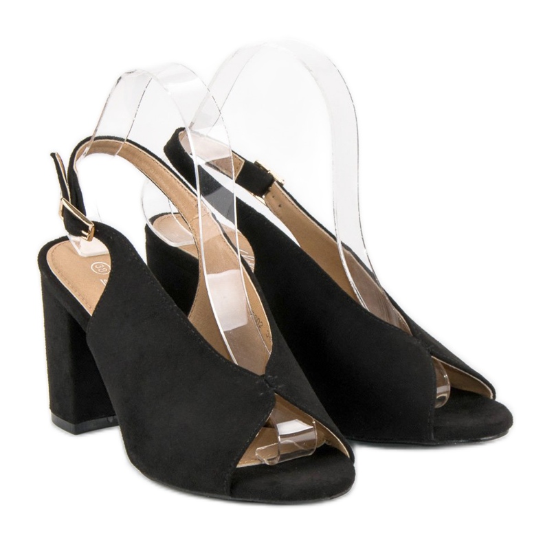 Lovery Tyylikkäät korkokengät sandaalit musta 1