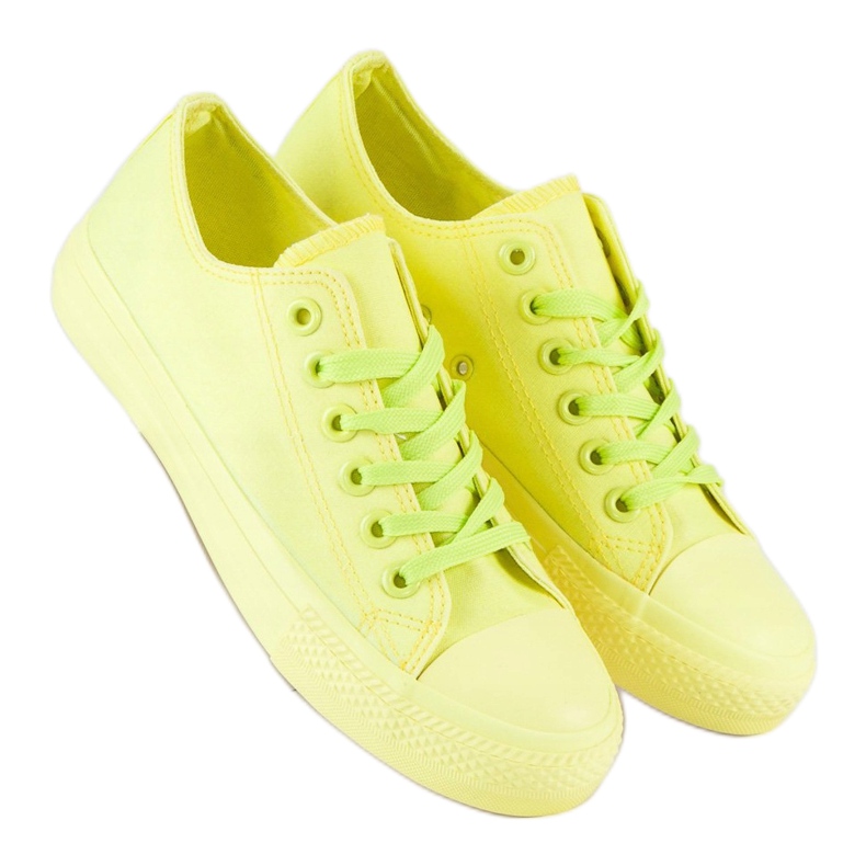 SHELOVET Keltaiset tennarit siteissä keltainen 1