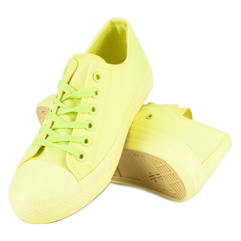 SHELOVET Keltaiset tennarit siteissä keltainen 2