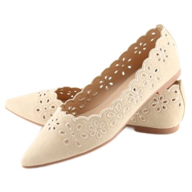 Beige IT-29 Beiget ballerinat harjakattoisilla kuvioilla 1