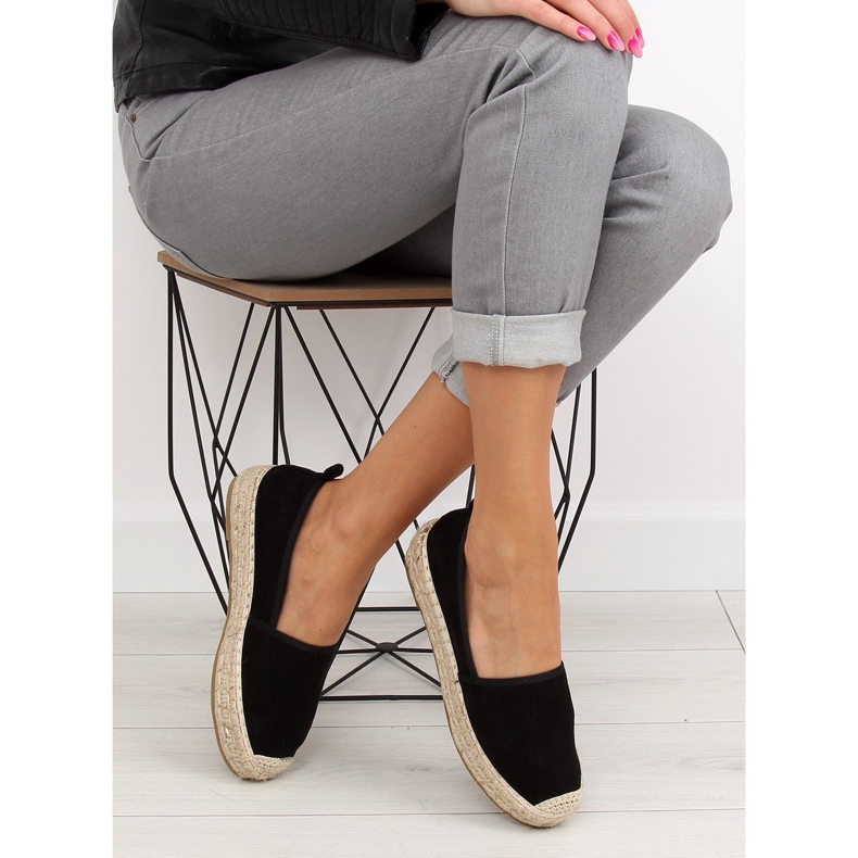 Mustat naisten espadrillit BB10P mustat 1