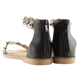 Mustat VS-376 Mustat kiinnitetyt nilkkasandaalit 2 Mustat VS-376 Mustat kiinnitetyt nilkkasandaalit 2