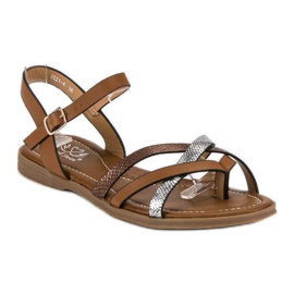 Small Swan Klassiset ruskeat sandaalit harmaa 1