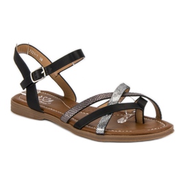 Small Swan Klassiset mustat sandaalit harmaa 1