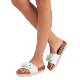 Minttutossut rusetilla vihreä 2