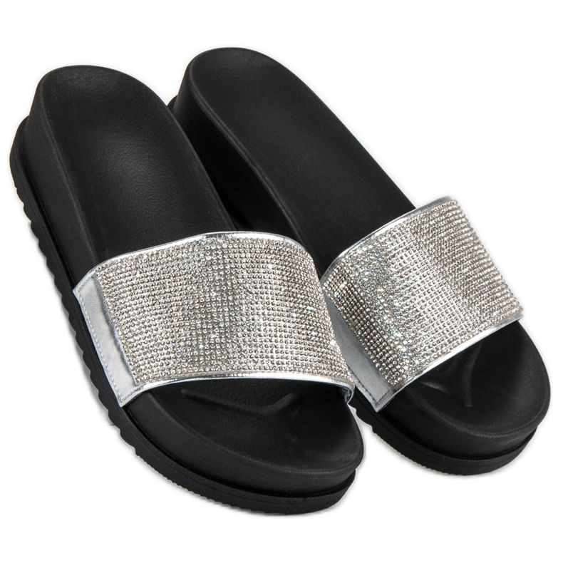 Tyylikkäät hopeiset tossut harmaa 1