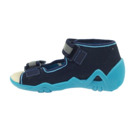 Befado -sandaalitossut, nahkapohjallinen sininen laivastonsininen 2