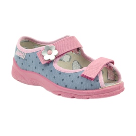 Poikien sandaalit Befado 969x093 harmaa vaaleanpunainen 1