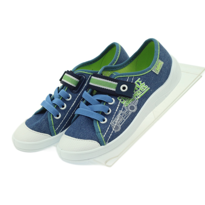 Poikien Sneakers Befado -tossut 251x093 sininen vihreä tummansininen 4