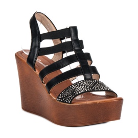 Renda Kevyet kiila sandaalit musta 1