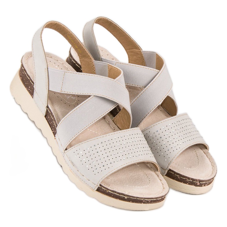 Slip-on vinceza sandaalit ruskea harmaa monivärinen 1