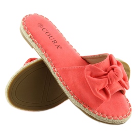 Oranssi 8758 Punaiset tossut rusetilla 2