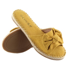 Keltaiset 8758 keltaiset tossut rusetilla keltainen 2