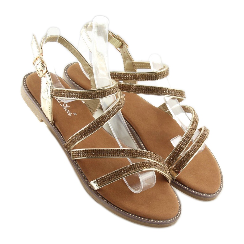 Sandaalit kullanvärisellä kuutiozirkonialla K952 kultaa kultainen 2