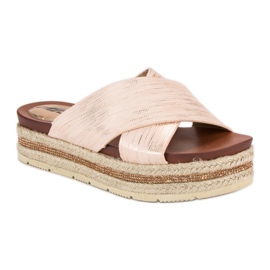 Espadrilles puuteritossut vaaleanpunainen 1