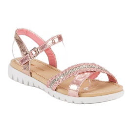 Top Shoes Vaaleanpunaiset litteät sandaalit vaaleanpunainen 1
