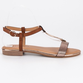 L. Lux. Shoes Camel Flat Sandaalit ruskea 3