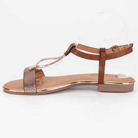 L. Lux. Shoes Camel Flat Sandaalit ruskea 4