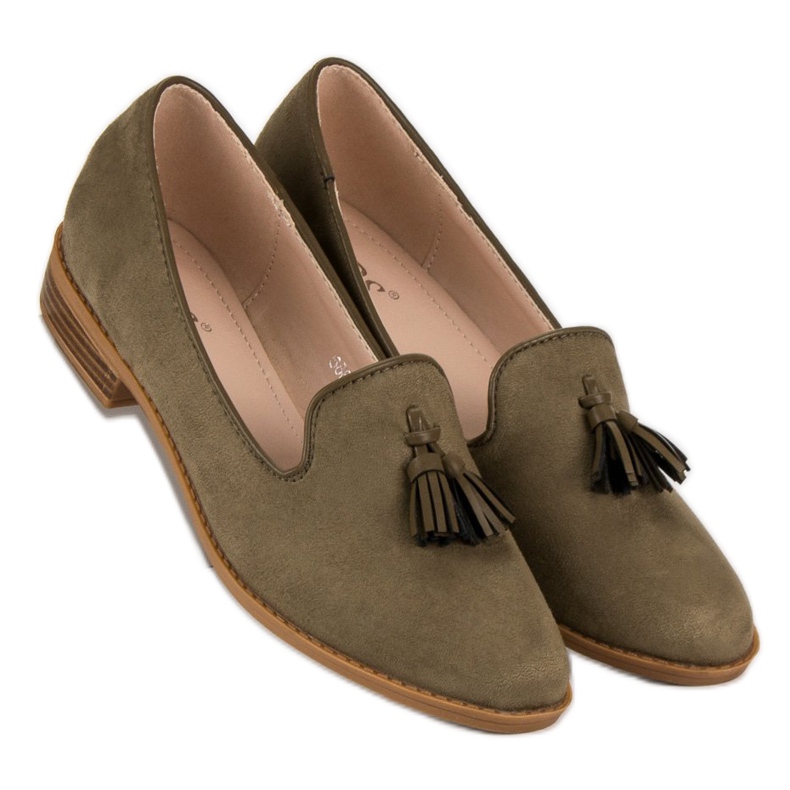 SDS Muodikkaita mokkanahkaa vihreä 2