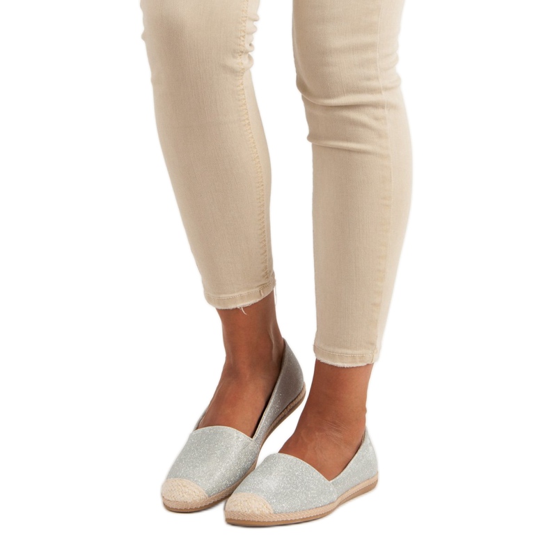 Glitterit espadrillit harmaa 1
