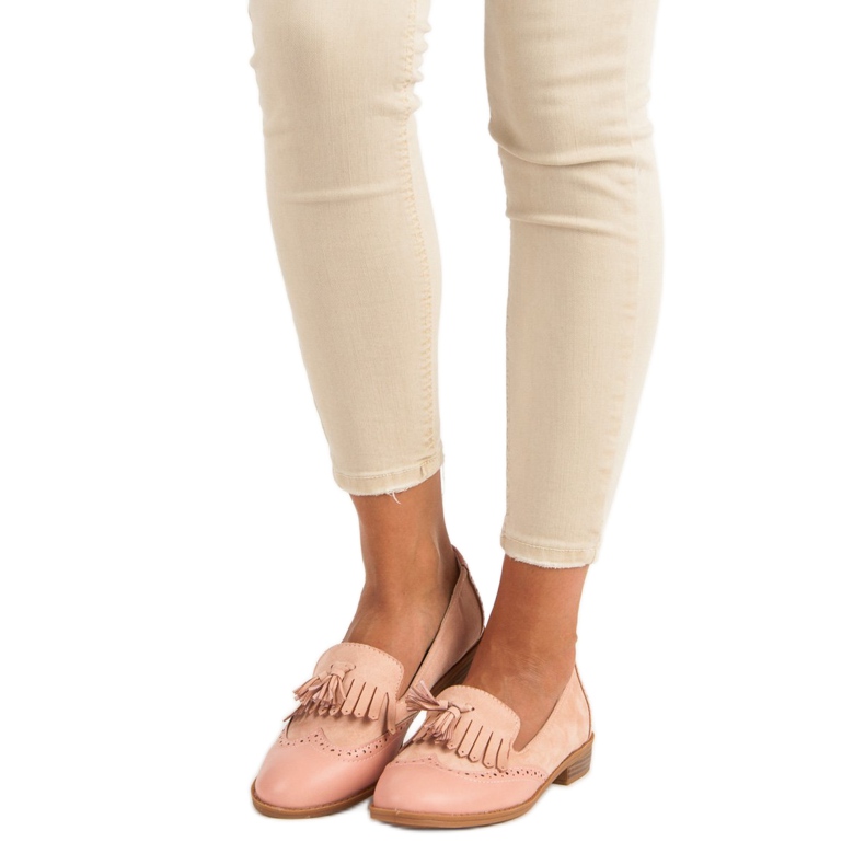 SDS Vaaleanpunaiset loaferit hapsuilla vaaleanpunainen 1