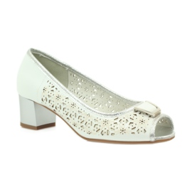 M.Daszyński Daszyńskin nahkapohjalliset sandaalit valkoinen ruskea harmaa 1