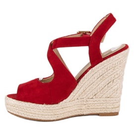 Wedge espadrillit punainen 2