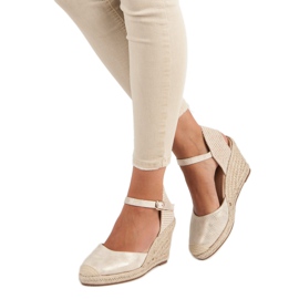 Nio Nio Wedge espadrillesandaalit ruskea keltainen 1 Nio Nio Wedge espadrillesandaalit ruskea keltainen 1