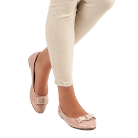 Lakatut baleriinat rusetilla vaaleanpunainen 1