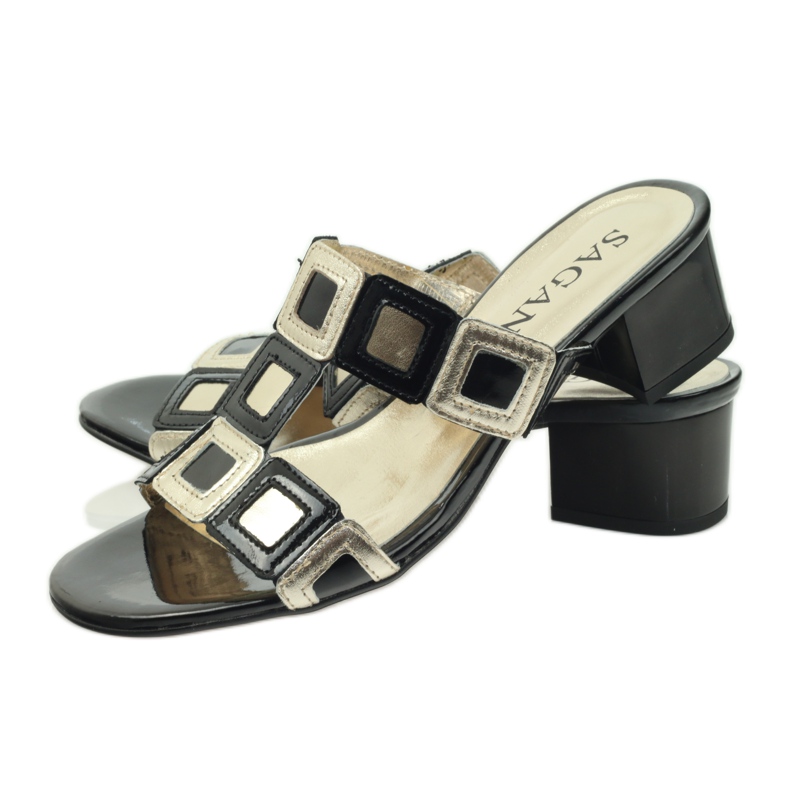 Mustat ja kultaiset Sagan-tossut keltainen 3