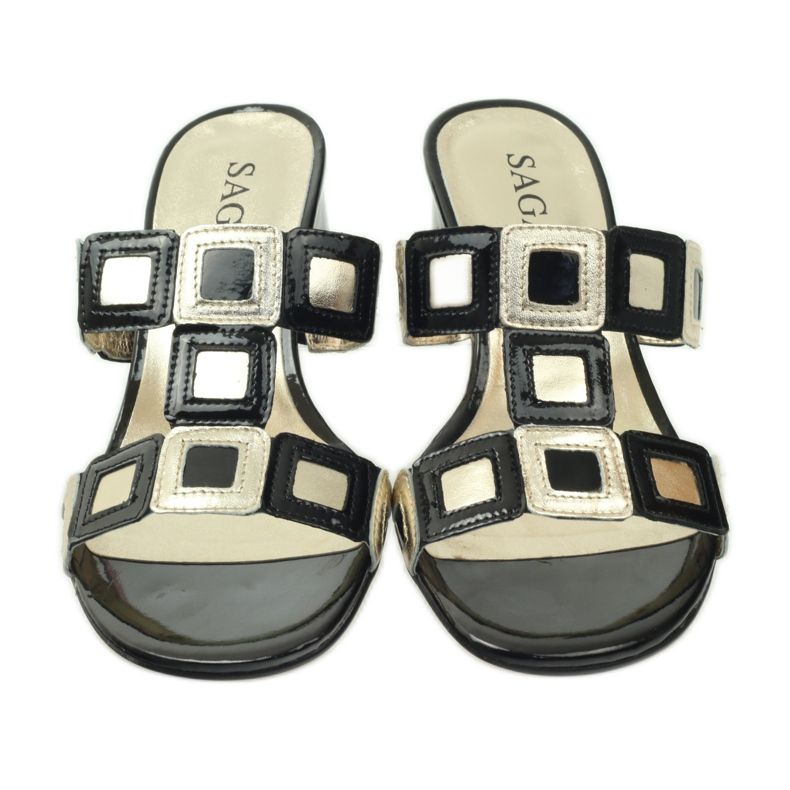 Mustat ja kultaiset Sagan-tossut keltainen 4