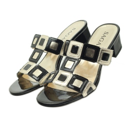 Mustat ja kultaiset Sagan-tossut keltainen 5