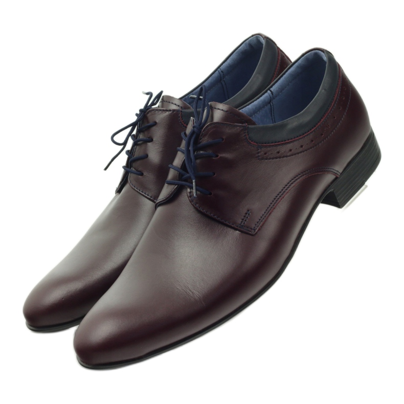 Tur Burgundin miesten nahkakengät punainen 4